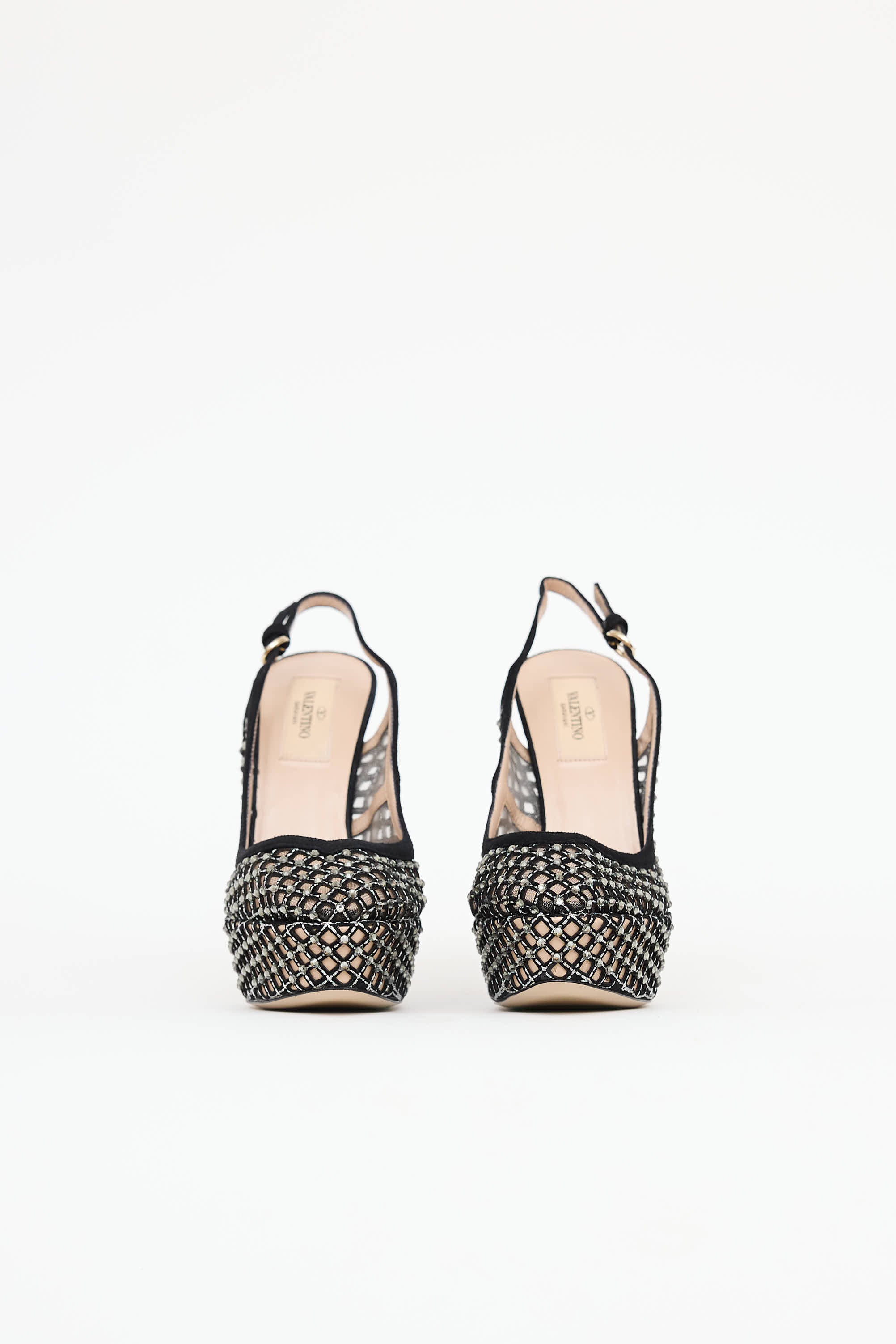 Valentino Crystal Mesh Strass Pump