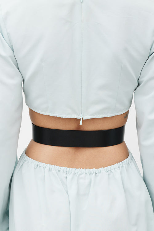 Valentino Black & Gold Reversible VLogo Belt