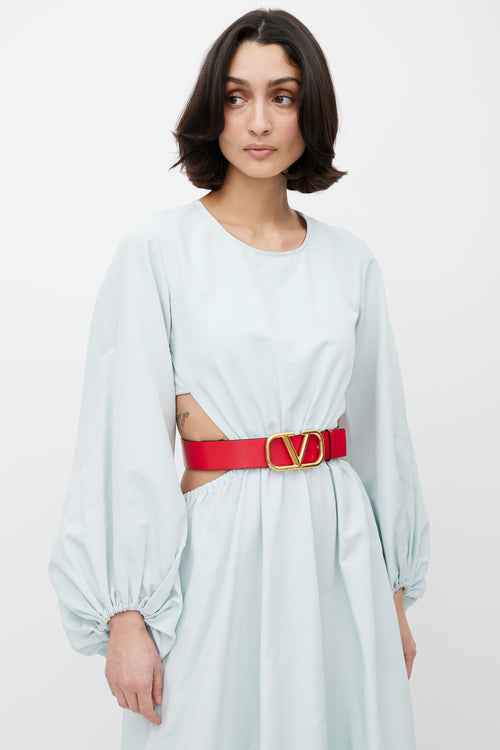 Valentino Black & Gold Reversible VLogo Belt