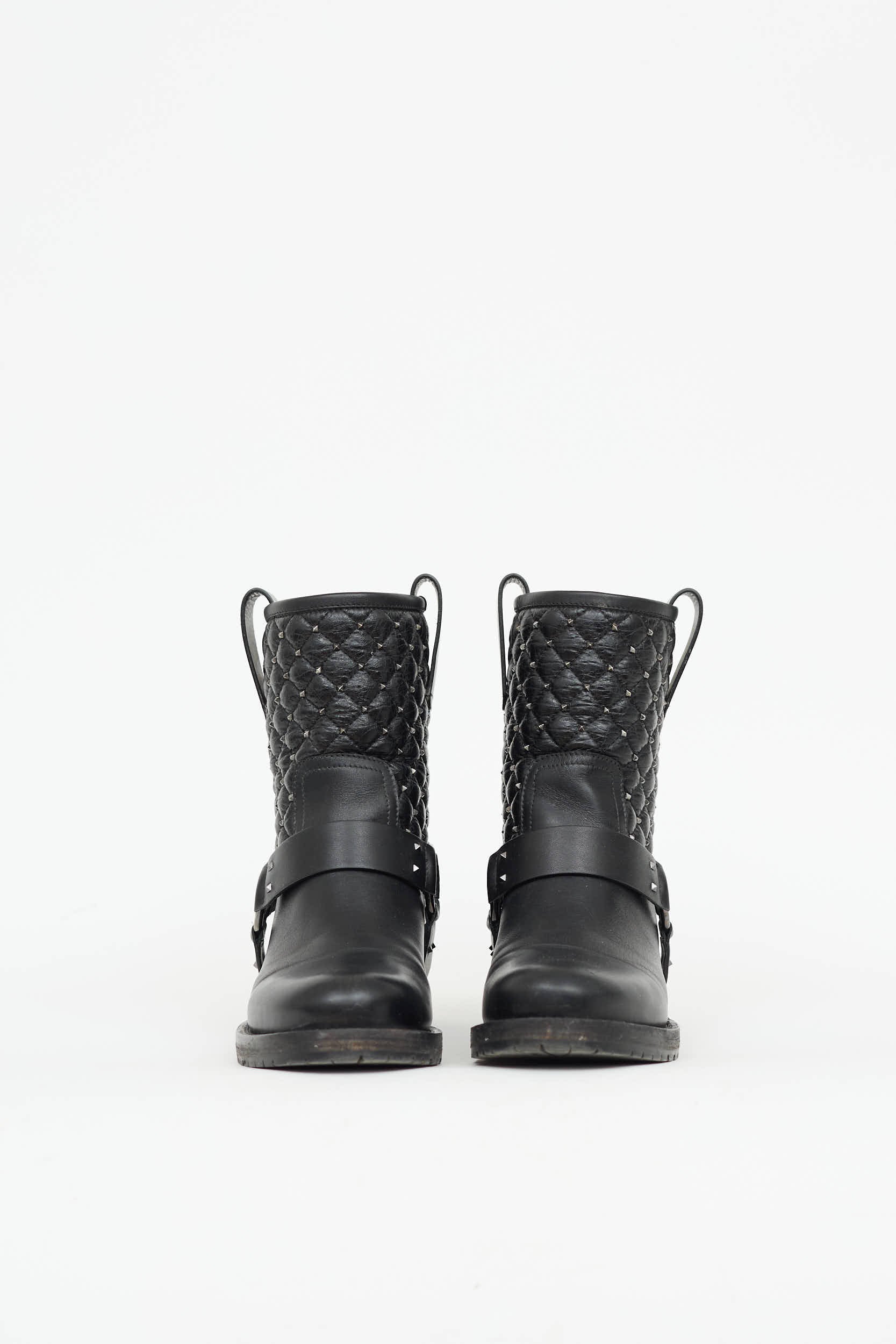 Valentino Quilted Rockstud Ankle Boot
