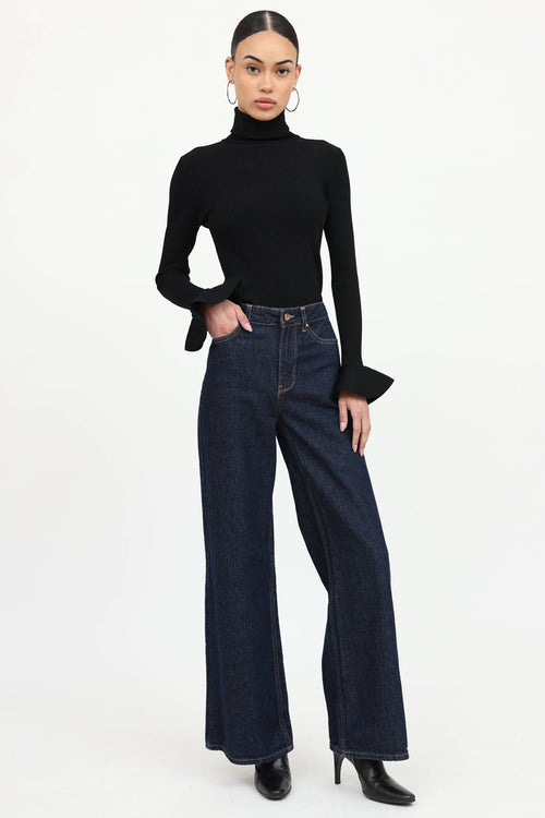 Turtleneck Ribbed Top