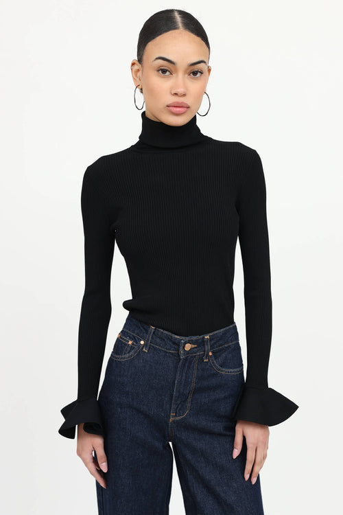 Turtleneck Ribbed Top