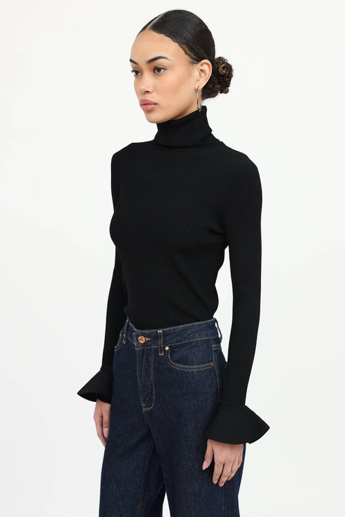 Turtleneck Ribbed Top