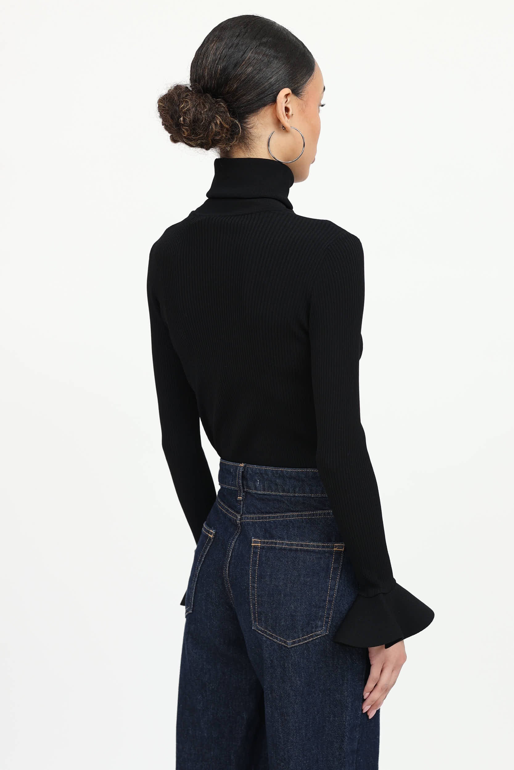 Turtleneck Ribbed Top