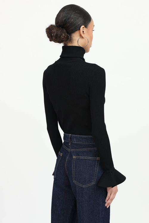 Turtleneck Ribbed Top
