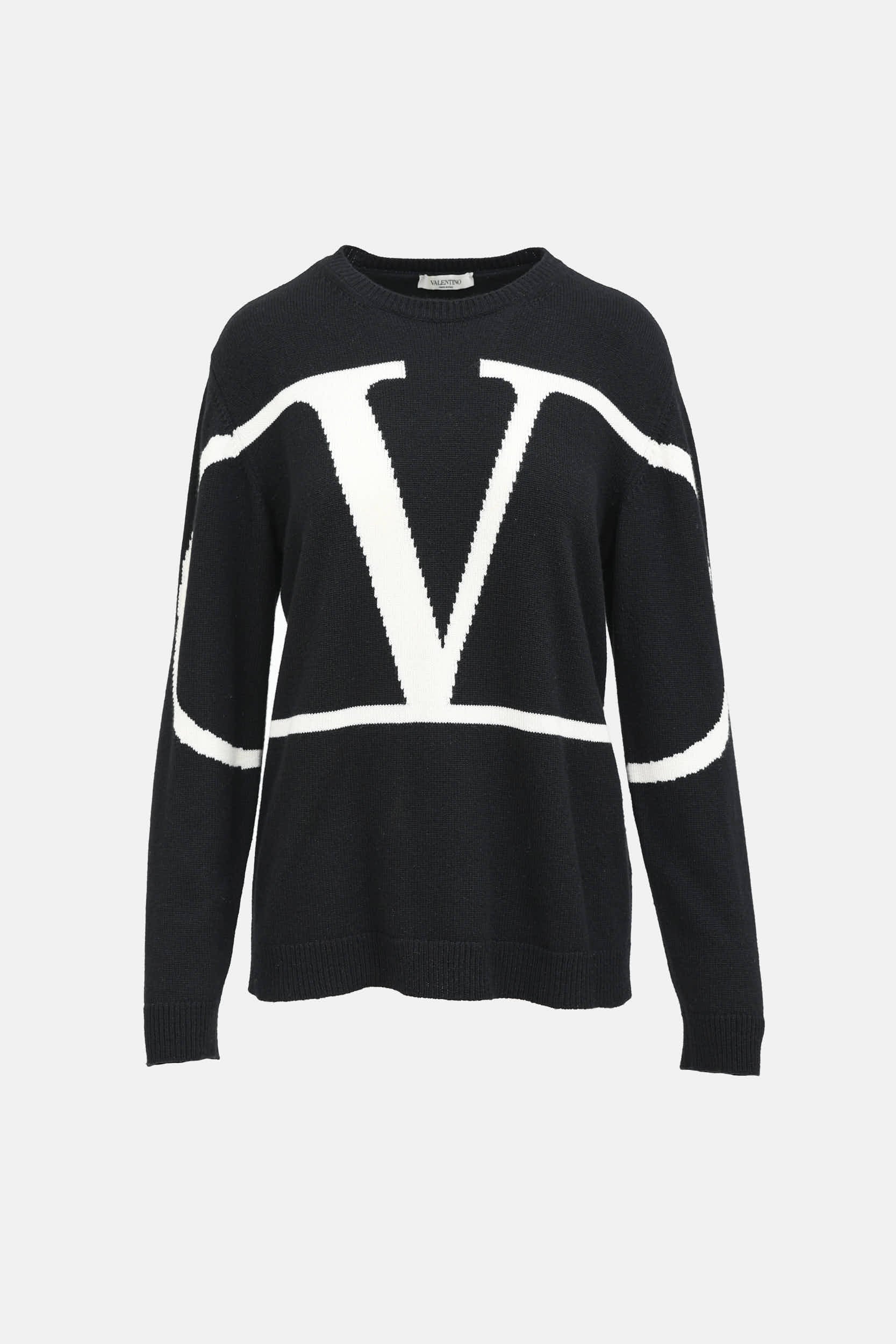 Valentino Cashmere Knit Logo Sweater