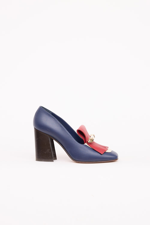 ValentinoLeather Uptown Fringe Pump