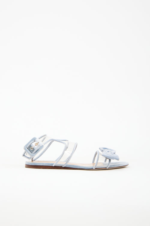 Valentino PVC & Velvet Dolly Bow Sandal