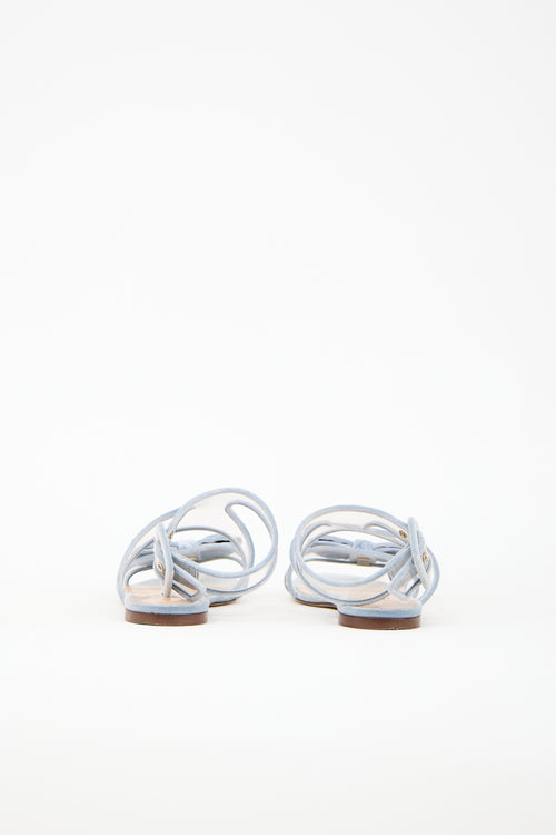 Valentino PVC & Velvet Dolly Bow Sandal