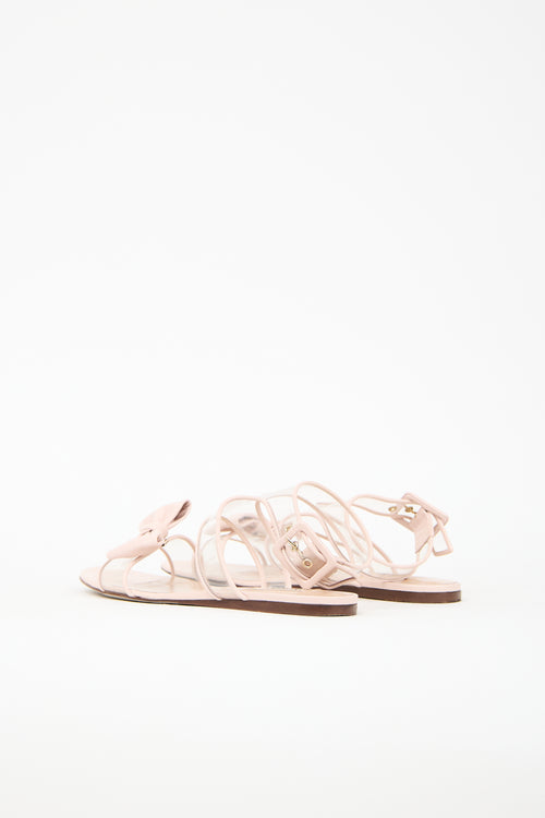 Valentino PVC & Leather Dolly Bow Sandal