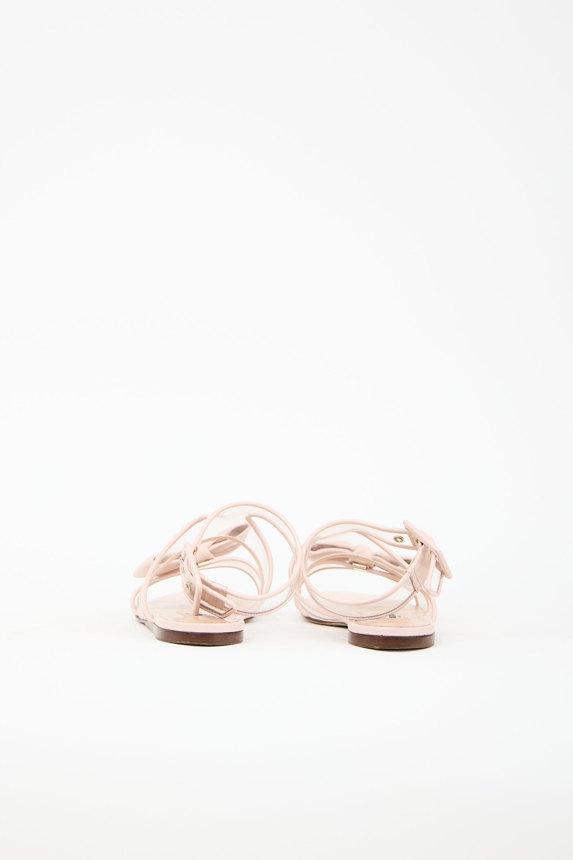 Valentino PVC & Leather Dolly Bow Sandal