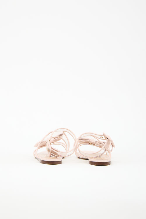 Valentino PVC & Leather Dolly Bow Sandal