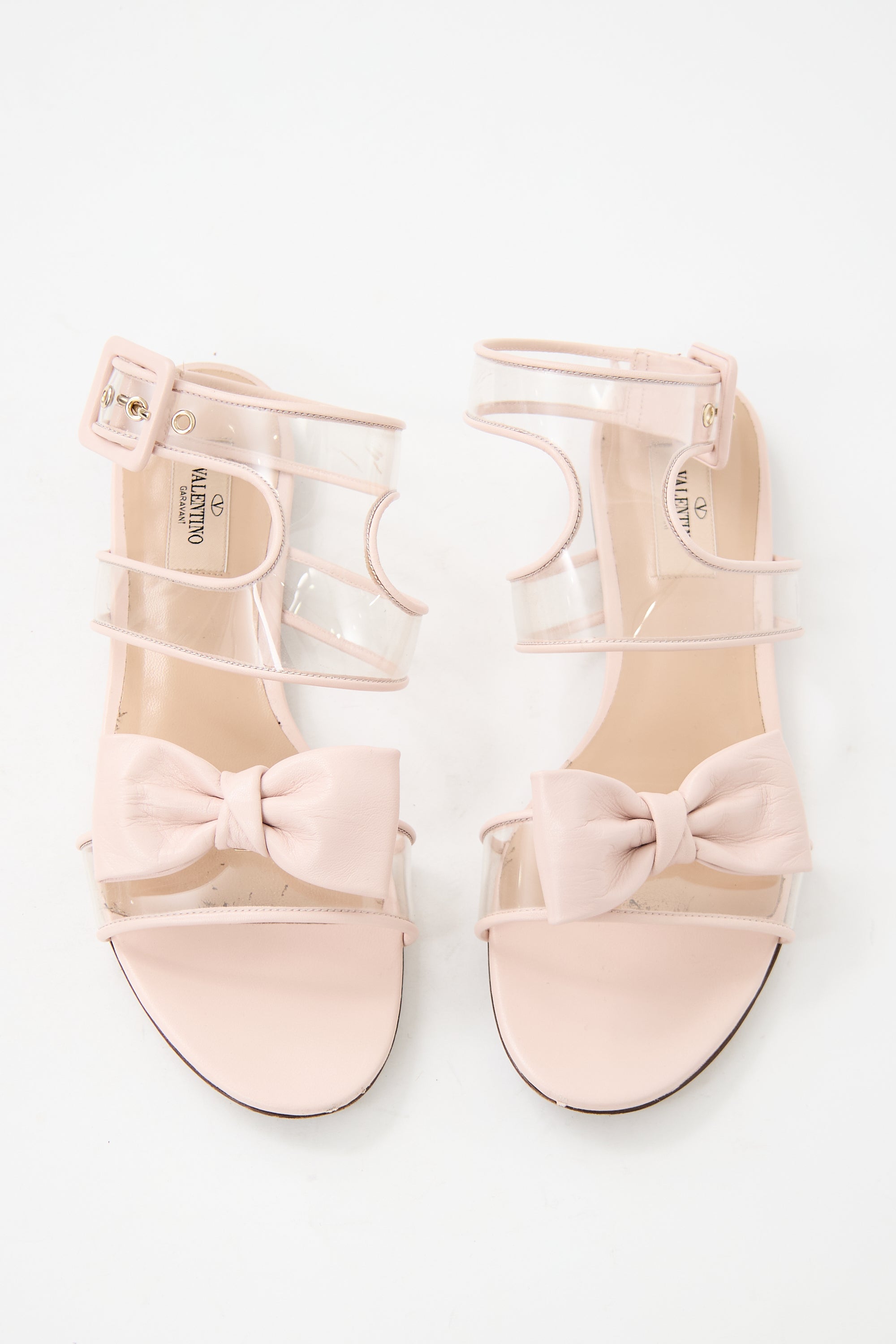 Valentino PVC & Leather Dolly Bow Sandal