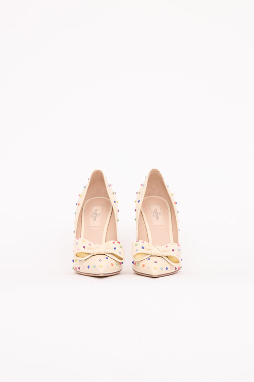 ValentinoLeather Rockstud Pump