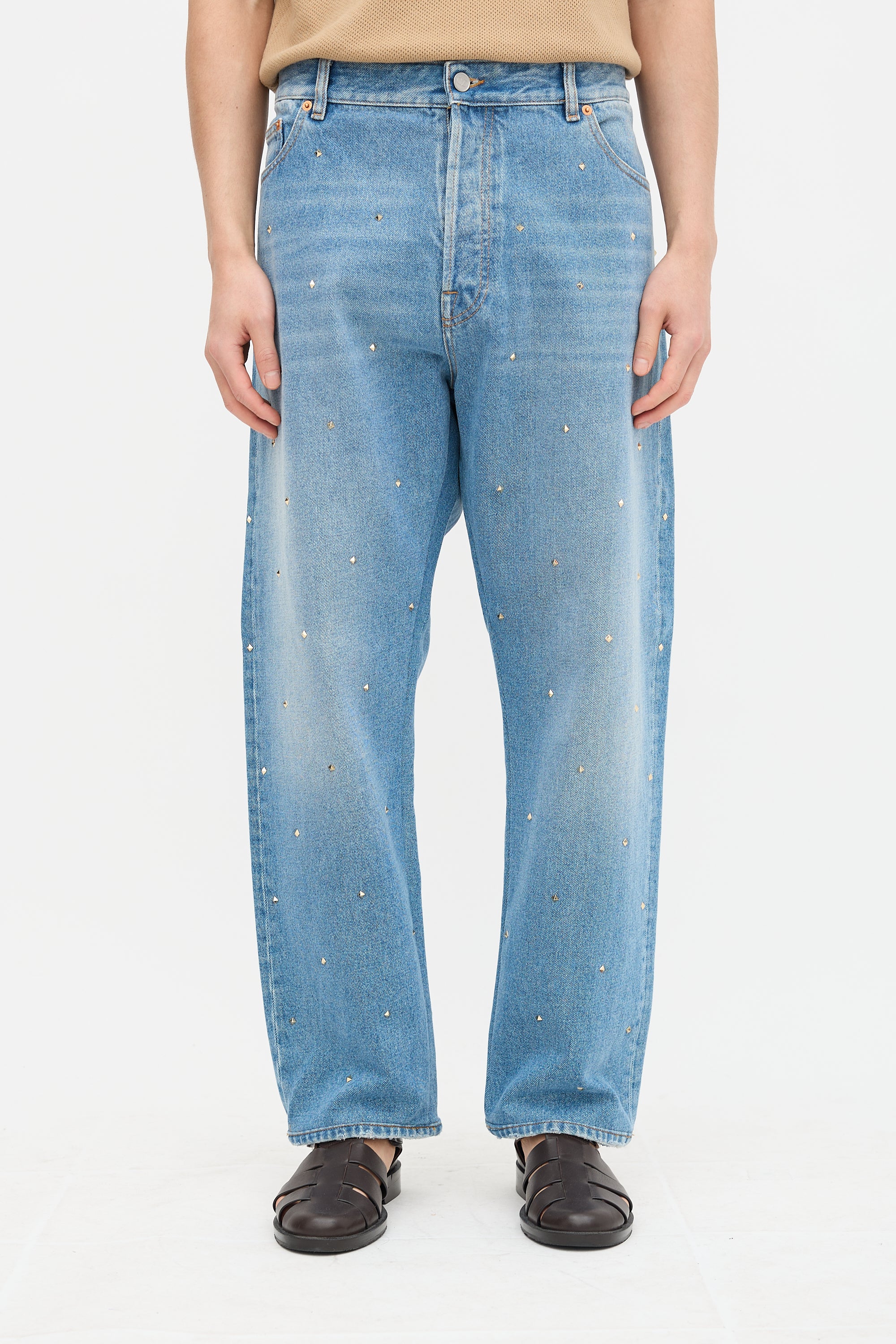 Valentino Denim Rockstud Jeans