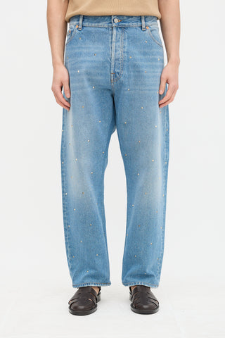 Valentino Denim Rockstud Jeans