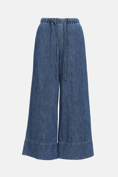 Valentino Drawstring Wide Leg Jeans