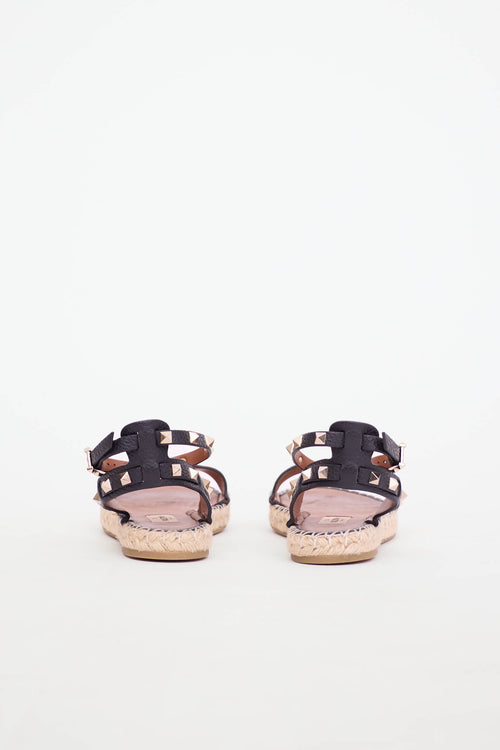 Valentino Rockstud Espadrille Sandal