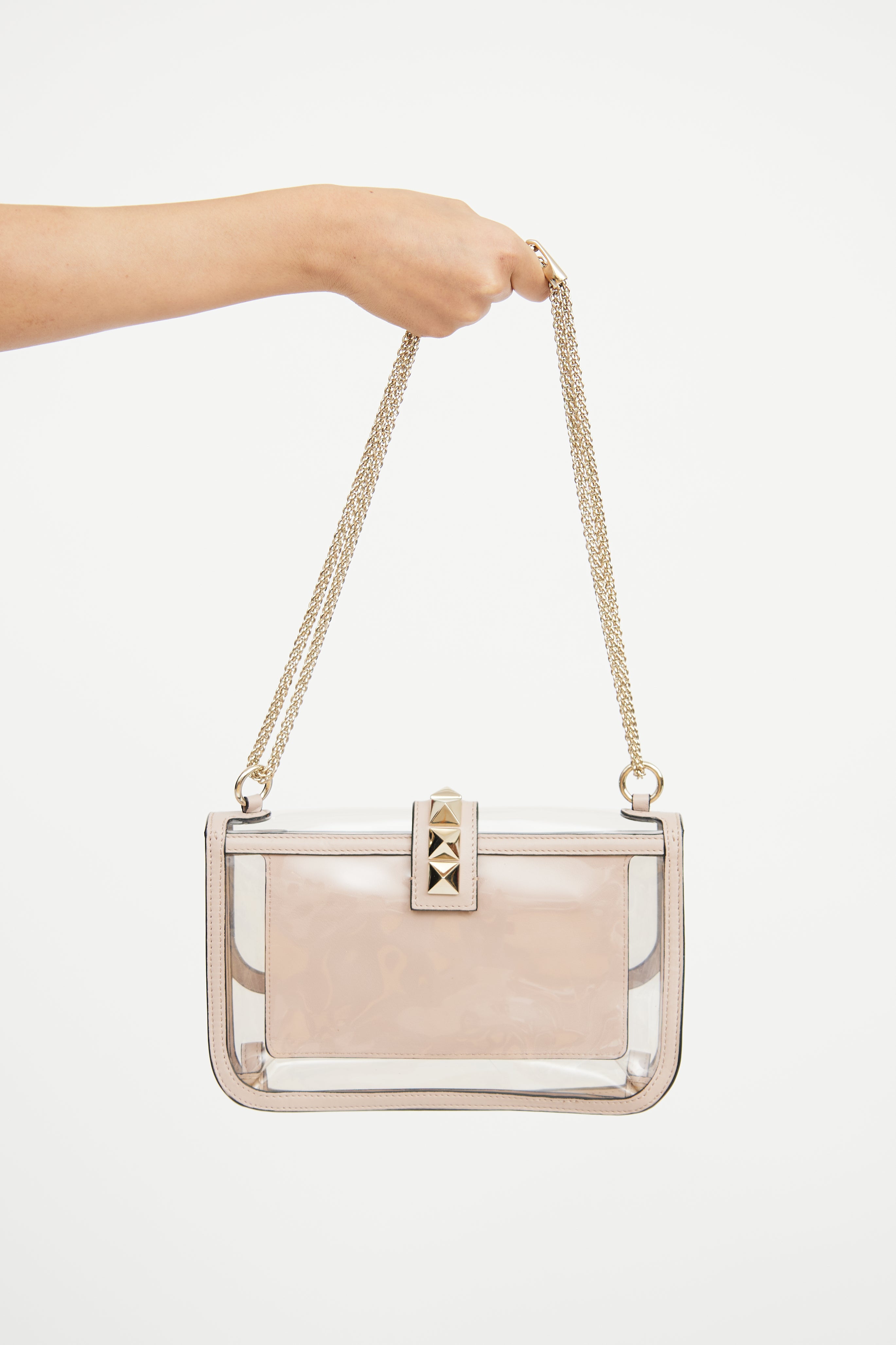 Valentino Glam Lock Rockstud PVC Bag