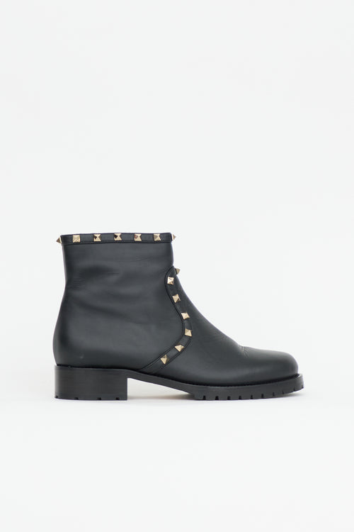 Valentino Leather Rockstud Boot