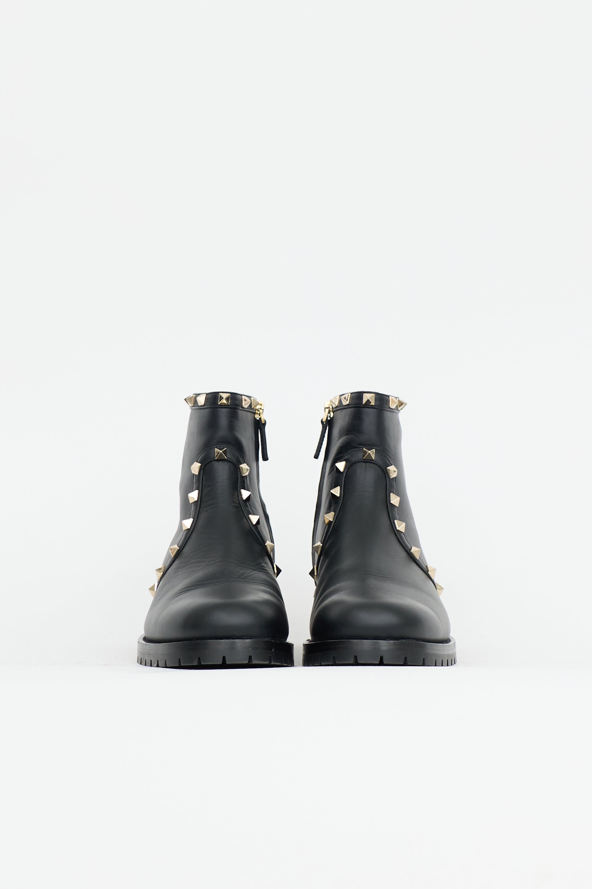 Valentino Leather Rockstud Boot