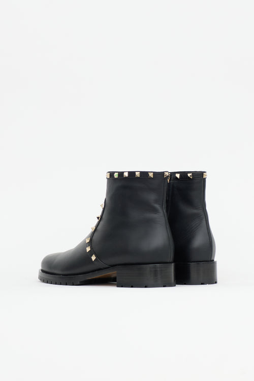 Valentino Leather Rockstud Boot