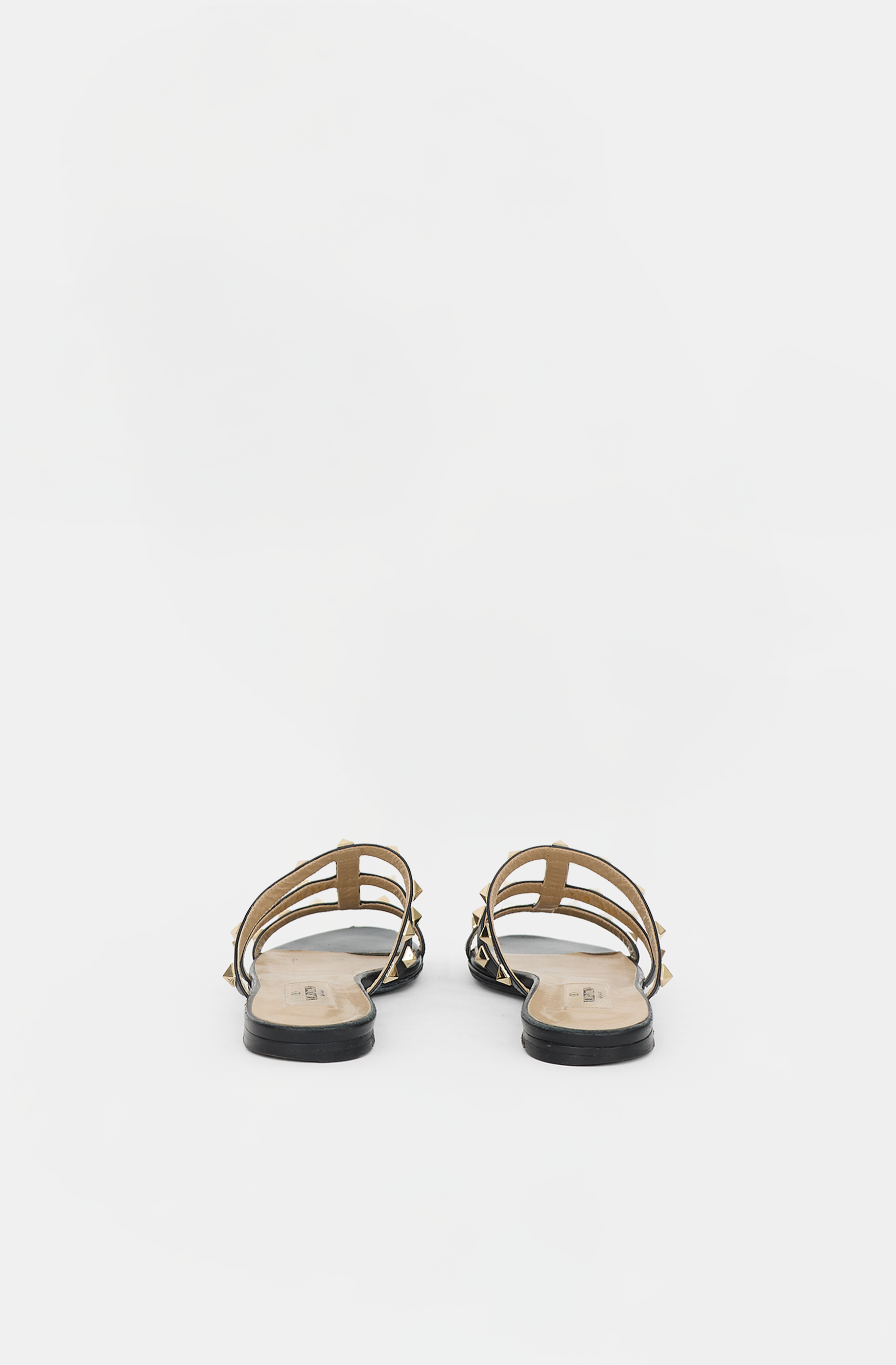 Valentino Leather Rockstud Cage Sandal
