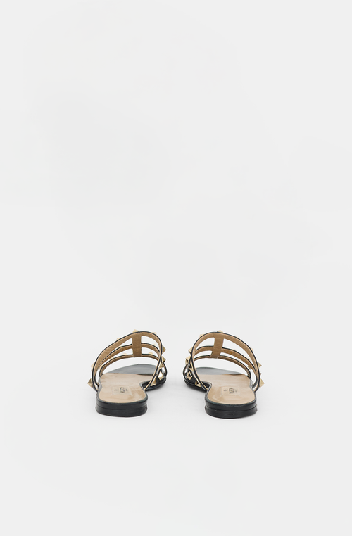 Valentino Leather Rockstud Cage Sandal