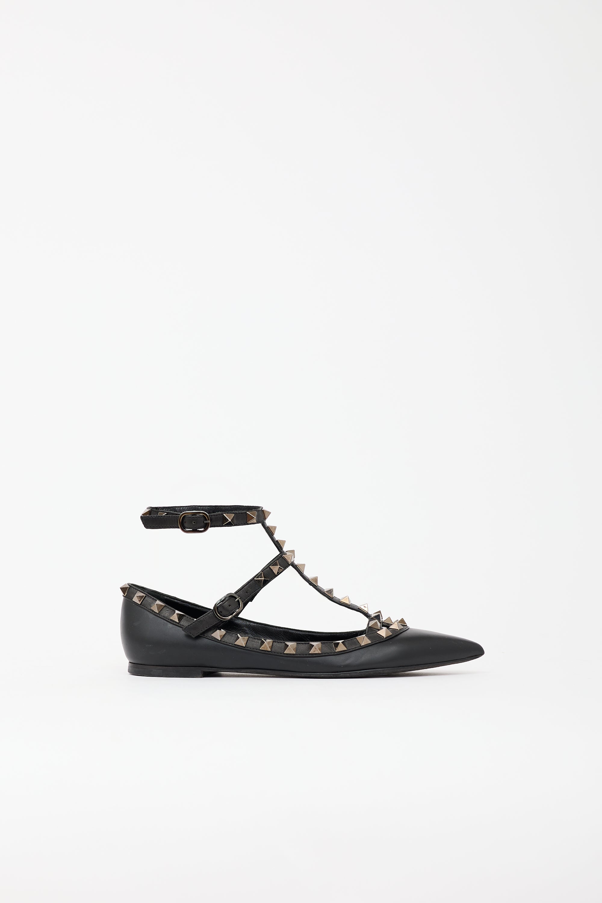 Valentino Leather Rockstud Flat