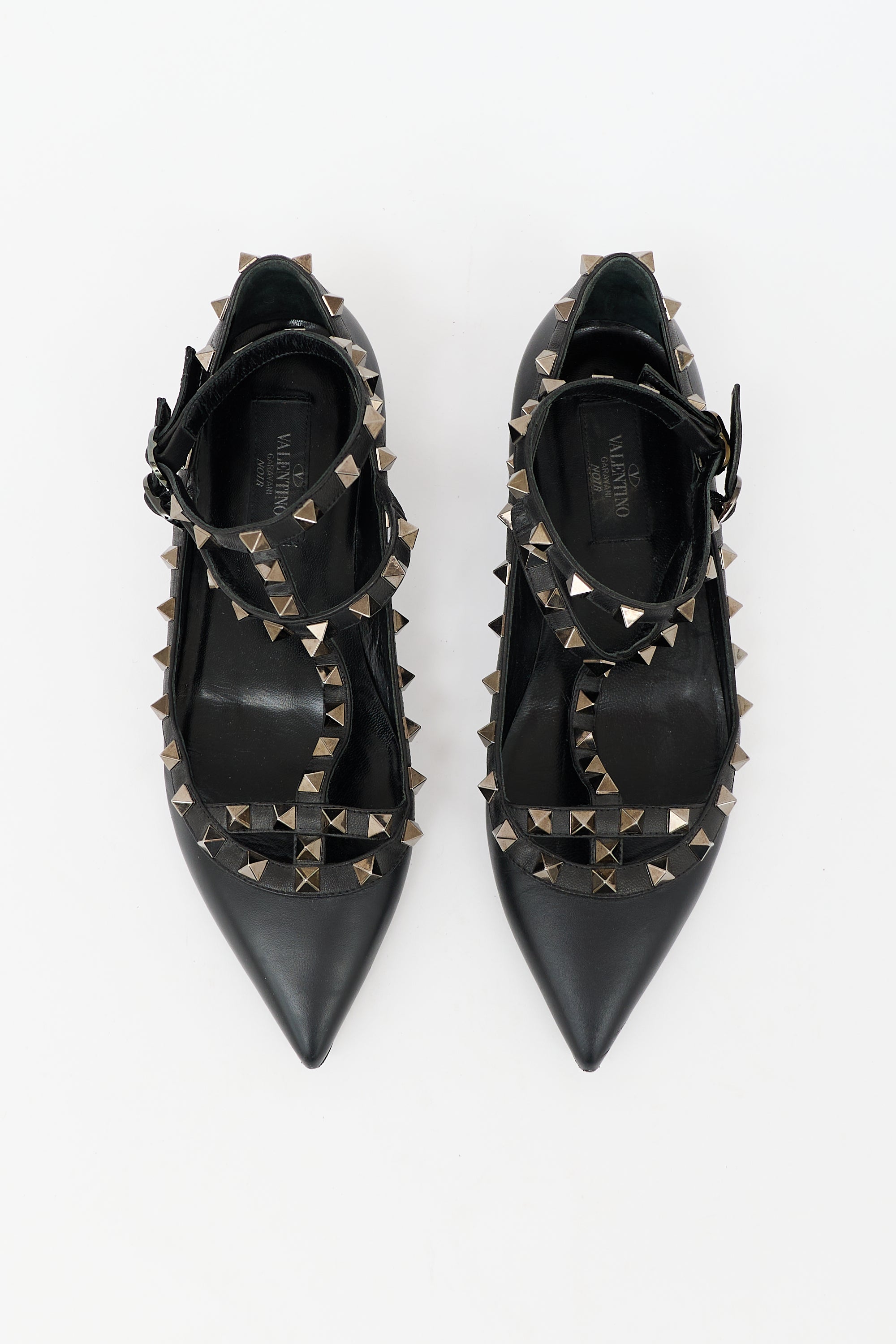 Valentino Leather Rockstud Flat