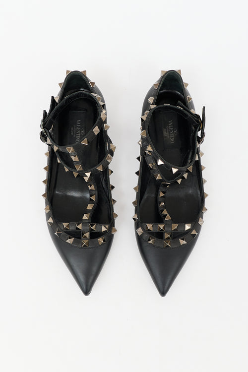 Valentino Leather Rockstud Flat