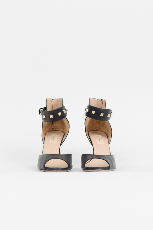 Valentino Leather Rockstud Sandal