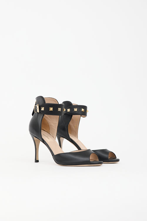 Valentino Leather Rockstud Sandal