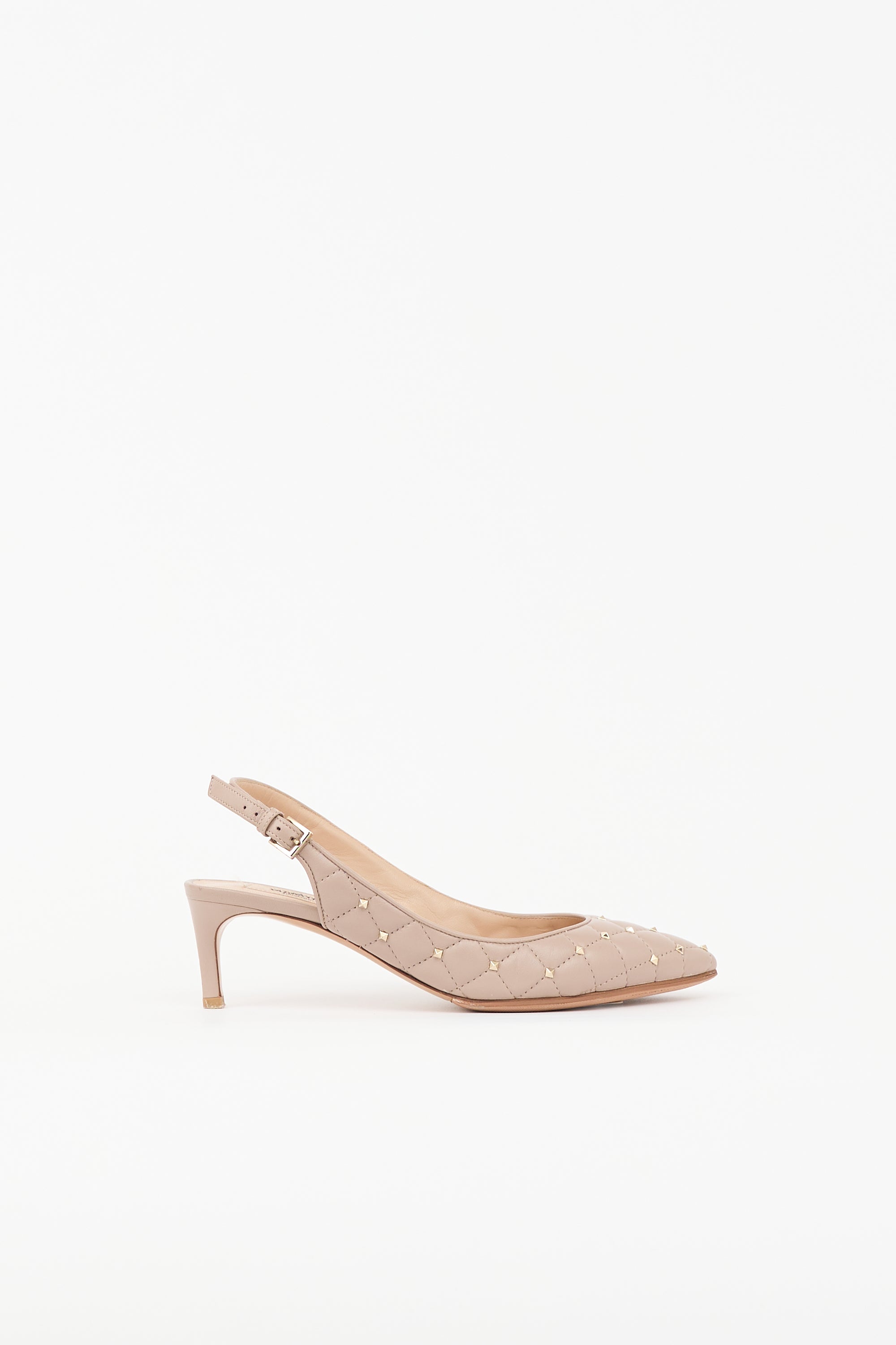 Valentino Quilted Rockstud Slingback Pump