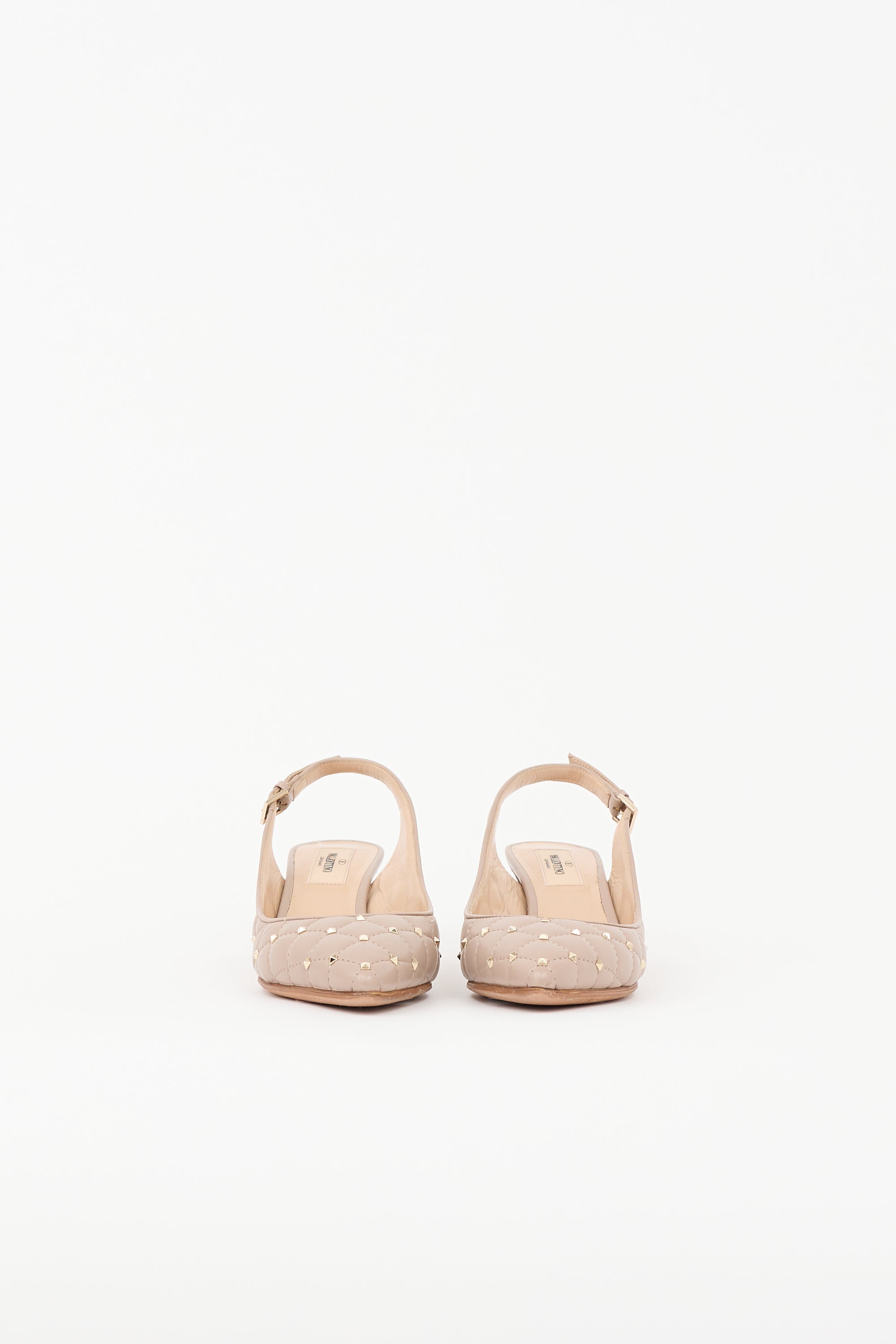 Valentino Quilted Rockstud Slingback Pump