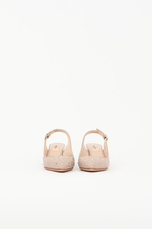Valentino Quilted Rockstud Slingback Pump