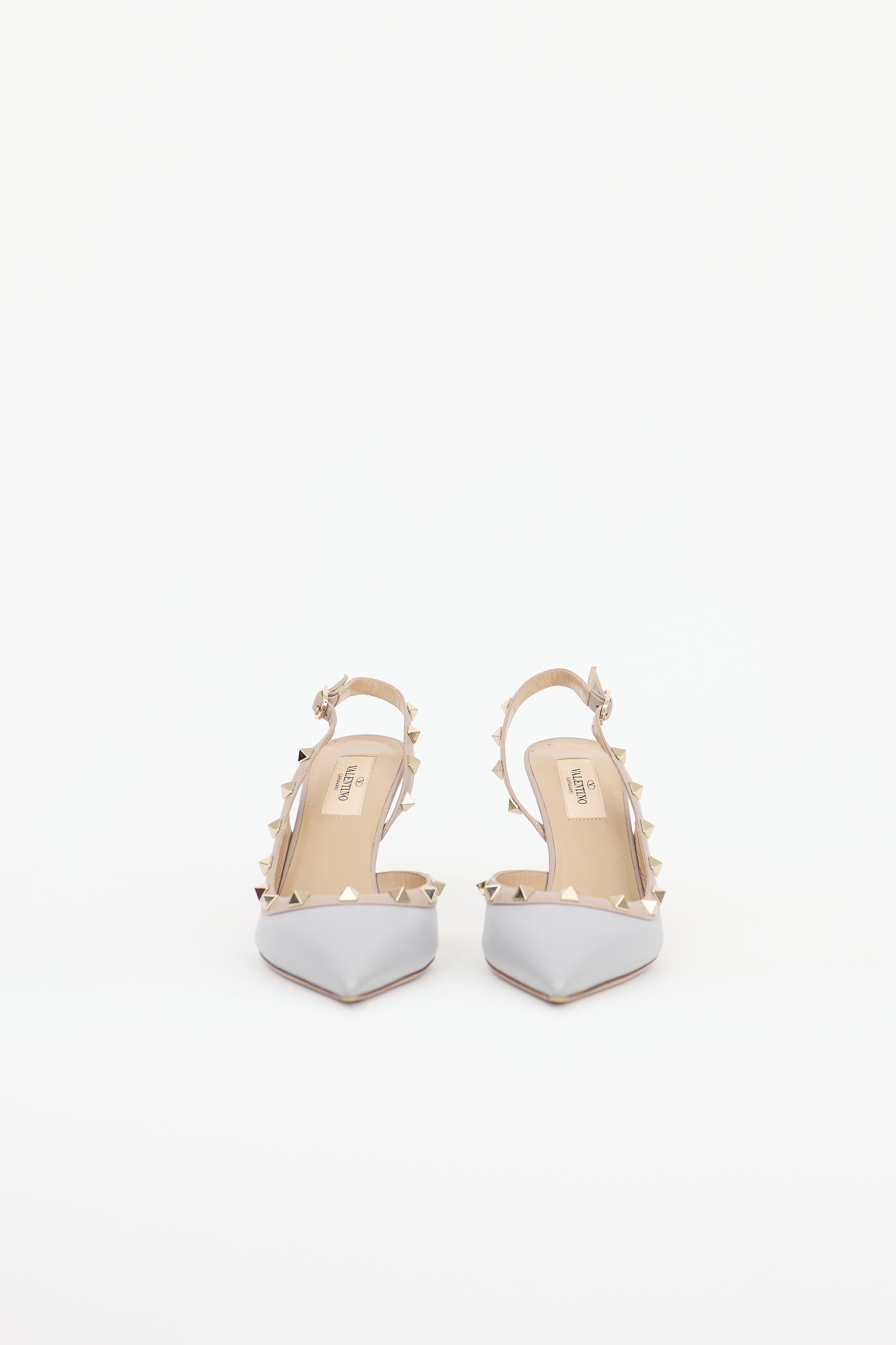 Valentino Leather Rockstud Slingback Pump