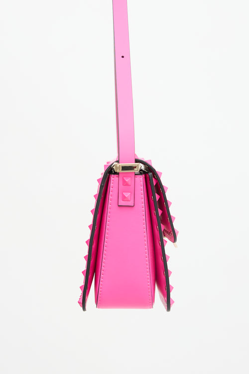 Valentino Leather Rockstud23 Shoulder Bag
