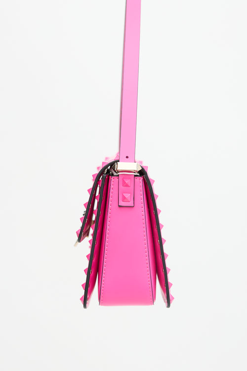 Valentino Leather Rockstud23 Shoulder Bag