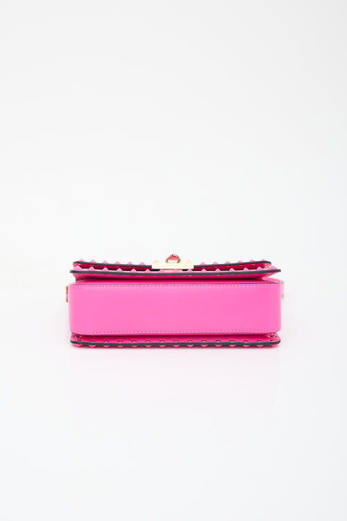 Valentino Leather Rockstud23 Shoulder Bag