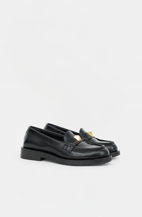 Valentino Leather Roman Stud Loafer