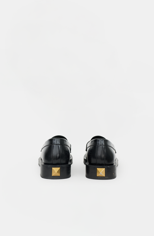 Valentino Leather Roman Stud Loafer