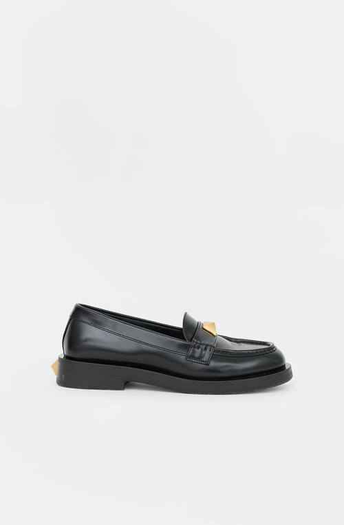 Valentino Leather Roman Stud Loafer