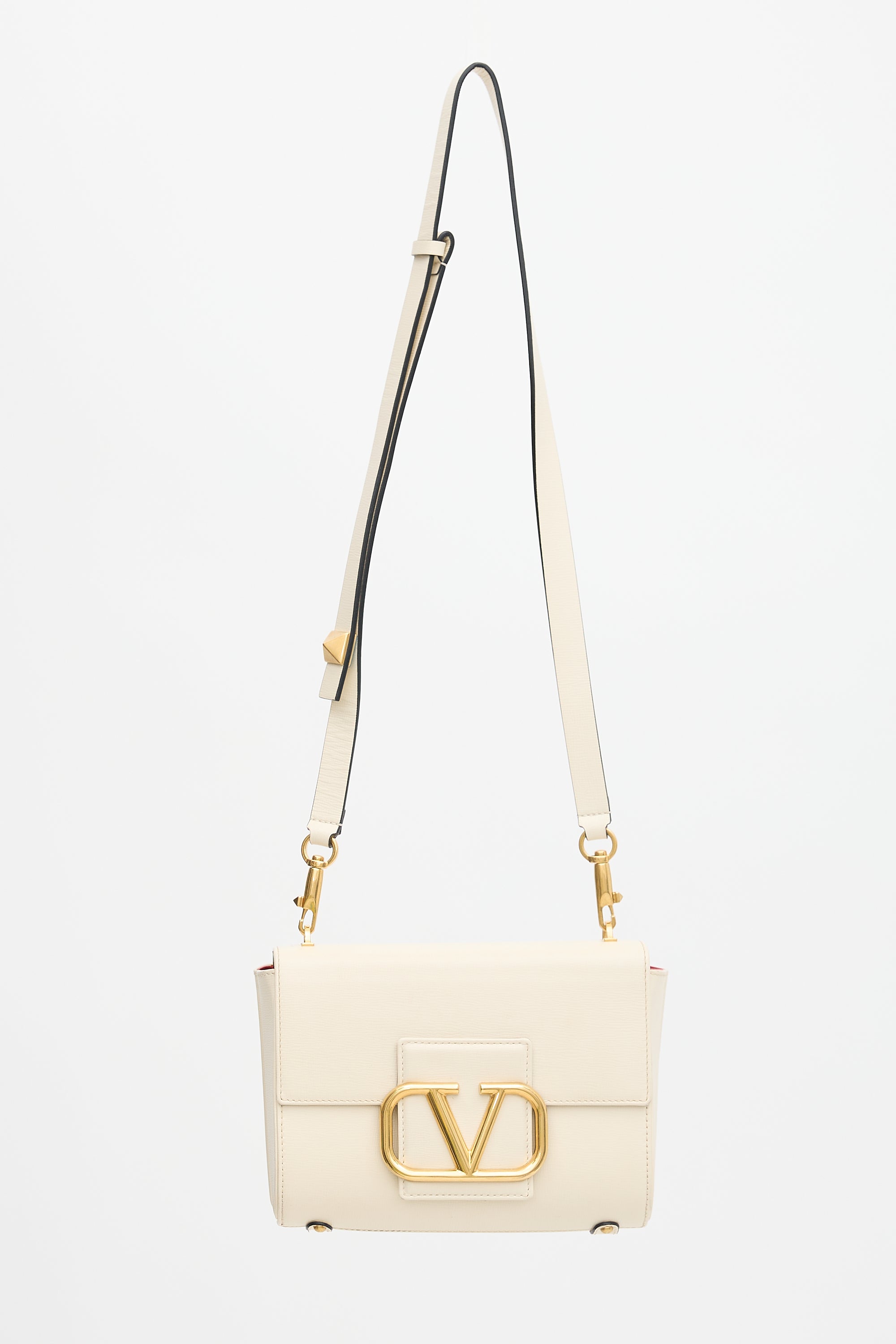 Valentino Leather Stud Sign Bag