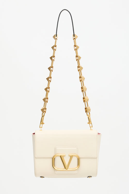 Valentino Leather Stud Sign Bag