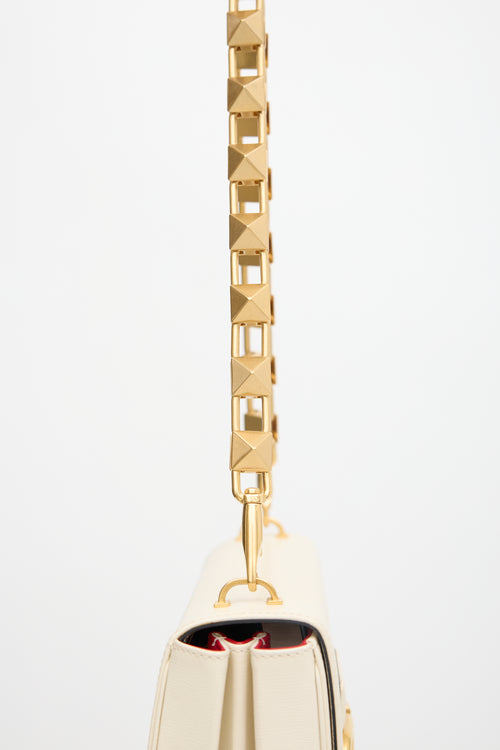 Valentino Leather Stud Sign Bag