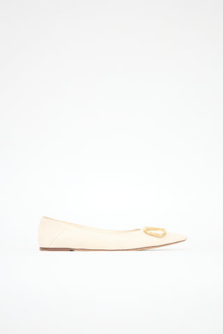 Valentino Leather VLogo Flat