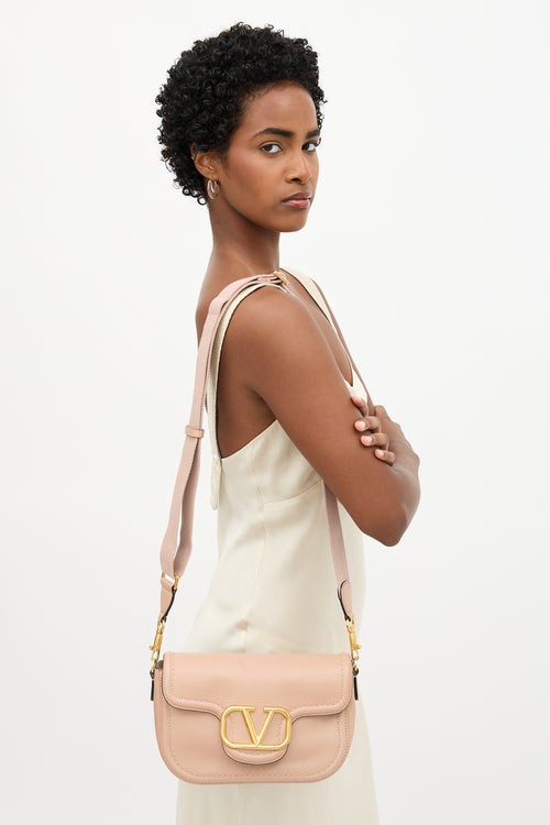 Valentino Leather Alltime VLogo Bag