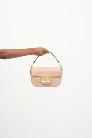 Valentino Leather Alltime VLogo Bag