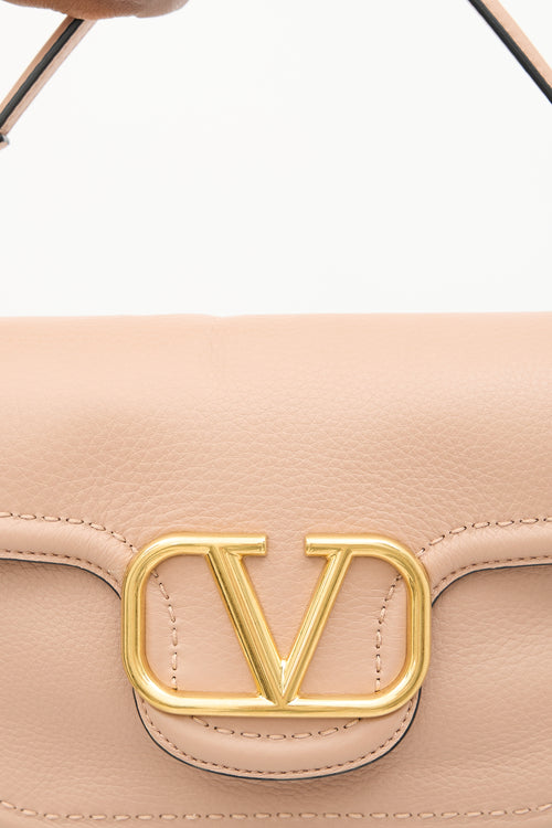 Valentino Leather Alltime VLogo Bag